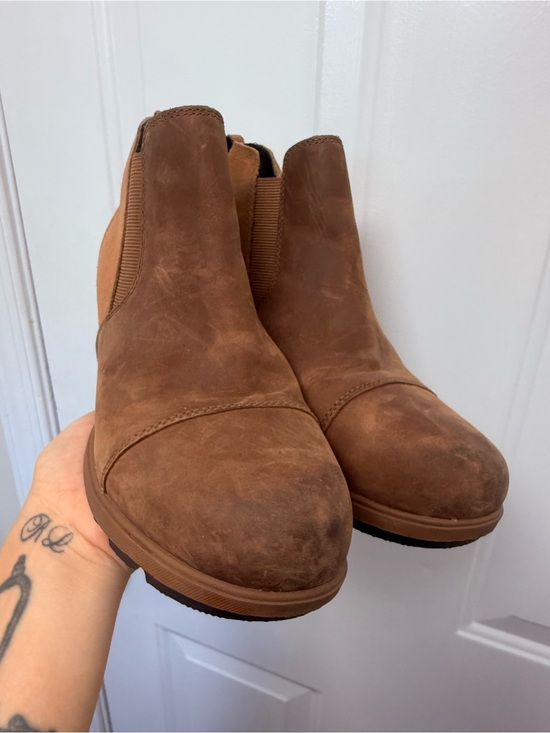 Sorel Shoes - Sorel Light Brown Evie II Leather Wedge Boots 8.5 Gorpcore Outdoor Winter